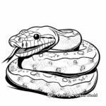 Kid-Friendly Cartoon Anaconda Coloring Pages 4