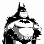 Kid-Friendly Cartoon Batman Coloring Pages 2