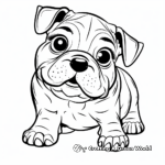 Kid-friendly Cartoon Bulldog Face Coloring Pages 3