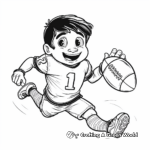Kid-Friendly Cartoon Football Player Coloring Pages 1