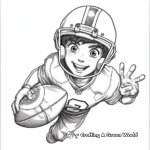 Kid-Friendly Cartoon Football Player Coloring Pages 2