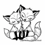 Kid-Friendly Cartoon Fox Coloring Pages 3
