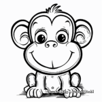 Kid-friendly Cartoon Monkey Coloring Pages 1
