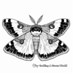 Kid-Friendly Cartoon Moth Coloring Pages 1