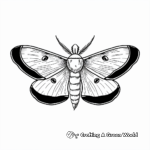 Kid-Friendly Cartoon Moth Coloring Pages 2