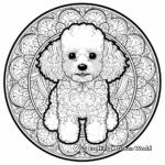 Kid-Friendly Cartoon Poodle Mandala Coloring Pages 2