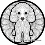Kid-Friendly Cartoon Poodle Mandala Coloring Pages 3