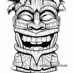 Kid-Friendly Cartoon Tiki Coloring Pages 1