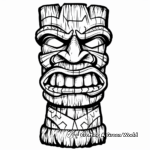Kid-Friendly Cartoon Tiki Coloring Pages 2