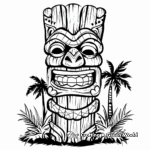 Kid-Friendly Cartoon Tiki Coloring Pages 3