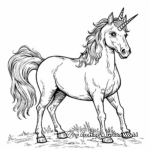 Kid-Friendly Magical Unicorn Coloring Pages 1