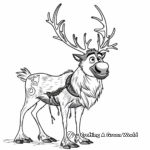 Kid-Friendly Sven Reindeer Coloring Pages 2