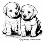 Labrador Retriever Puppies Coloring Pages 2