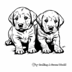 Labrador Retriever Puppies Coloring Pages 4