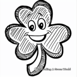 Large Print Shamrock Coloring Pages for Toddlers 1