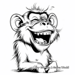 Laughing Baboon Coloring Pages for Kids 2