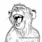 Laughing Baboon Coloring Pages for Kids 3