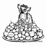 Lemur Eating Fruit Banquet Coloring Pages 4