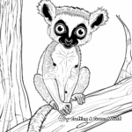 Lemur in the Wild: Jungle-Scene Coloring Pages 2