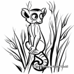 Lemur in the Wild: Jungle-Scene Coloring Pages 3