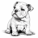 Light Bulldog Puppy Coloring Pages for Relaxation 1