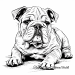 Light Bulldog Puppy Coloring Pages for Relaxation 3