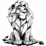 Lion King Inspired Adult Coloring Pages 1
