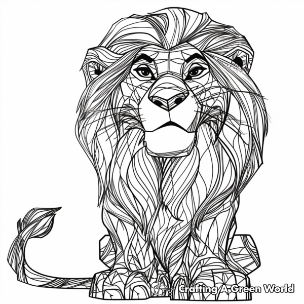 Lion Coloring Pages For Adults - Free &amp; Printable!