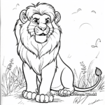 Lion, King of the Jungle Coloring Pages 4