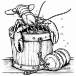 Lobster Pot and Buoy Coloring Sheet 1