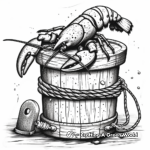 Lobster Pot and Buoy Coloring Sheet 4