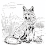 Lone Wolf: Desert-Scene Coloring Pages 2