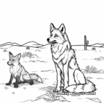 Lone Wolf: Desert-Scene Coloring Pages 3