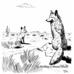 Lone Wolf: Desert-Scene Coloring Pages 4