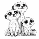 Lovable Meerkat Pups Coloring Pages 2