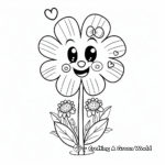 Lovely Kawaii Flower Coloring Pages 3