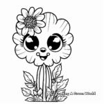 Lovely Kawaii Flower Coloring Pages 4