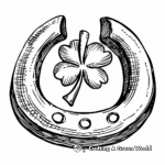 Lucky Horseshoe and Shamrock Coloring Pages 4