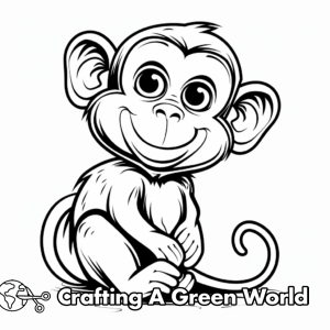 Monkey Coloring Pages - Free &amp; Printable!