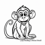 Macaque Monkey Coloring Pages 4