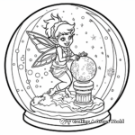 Magical Fairy Snow Globe Coloring Pages 2