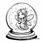 Magical Fairy Snow Globe Coloring Pages 4