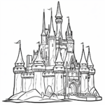 Magical Ice Castle Coloring Sheets 1