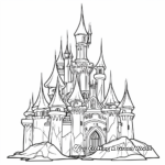 Magical Ice Castle Coloring Sheets 4