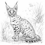 Magnificent Serval Coloring Pages 1