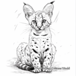 Magnificent Serval Coloring Pages 3