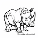 Majestic Black Rhino Coloring Pages 1