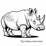 Majestic Black Rhino Coloring Pages 3