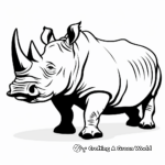 Majestic Black Rhino Coloring Pages 4