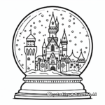 Majestic Castle Snow Globe Coloring Pages 4